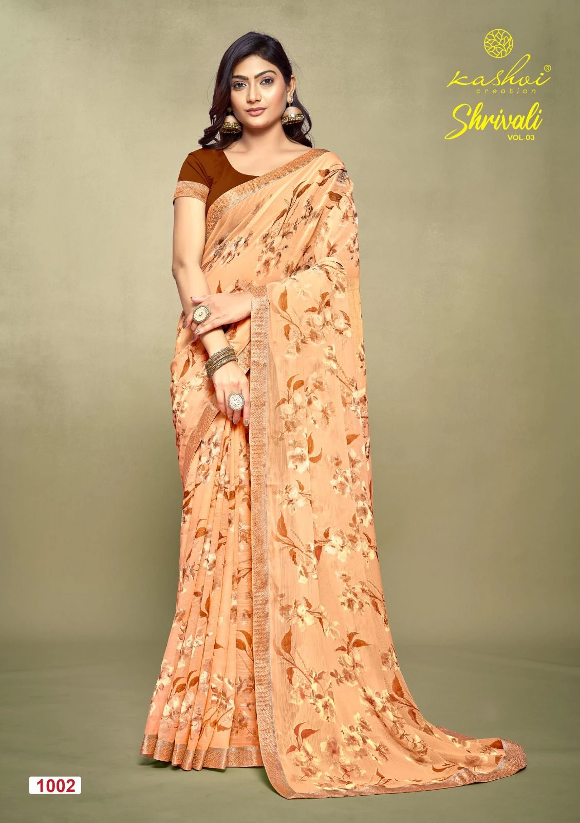 Kashvi Creation Shrivali Vol 03 White Cat Wholesale Fancy Sarees Catalog — Wholesale Sarees, Kashvi Creation wholesale from Surat - Gallery Image 8